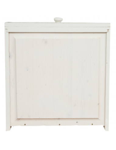 Credenza in legno massello di tiglio struttura bianca anticata piano naturale: foto vista retro cassetto - Biscottini.it Credenza in legno massello di tiglio struttura bianca anticata piano naturale: foto vista retro cassetto - Biscottini.it