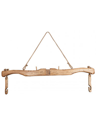 Giogo in legno massello di tiglio finitura naturale L161xPR8xH41 cm -Biscottini.it