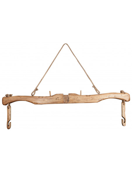 Giogo in legno massello di tiglio finitura naturale L161xPR8xH41 cm -Biscottini.it