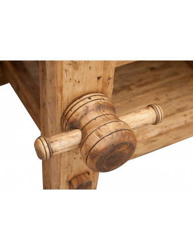 Porta TV in legno massello: foto particolare della morsa- Biscottini.it Porta TV in legno massello: foto particolare della morsa- Biscottini.it