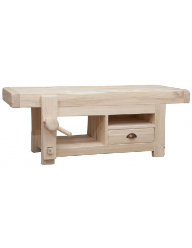 Tavolino salotto utilizzabile come porta tv fatto a mano in legno massello.