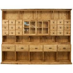 Mobile farmacia in legno massello di tiglio finitura naturale L284xPR40xH220 cm - Biscottini.it