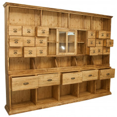 Mobile farmacia in legno massello di tiglio finitura naturale L284xPR40xH220 cm - Biscottini.it 2