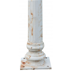Colonna in fusione di ghisa con capitello finitura bianca anticata 36x36x260 cm 2