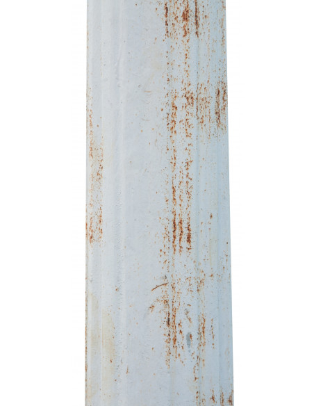 Colonna in fusione di ghisa con capitello finitura bianca anticata 36x36x260 cm