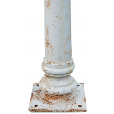 Colonna in fusione di ghisa con capitello finitura bianca anticata 36x36x260 cm 2
