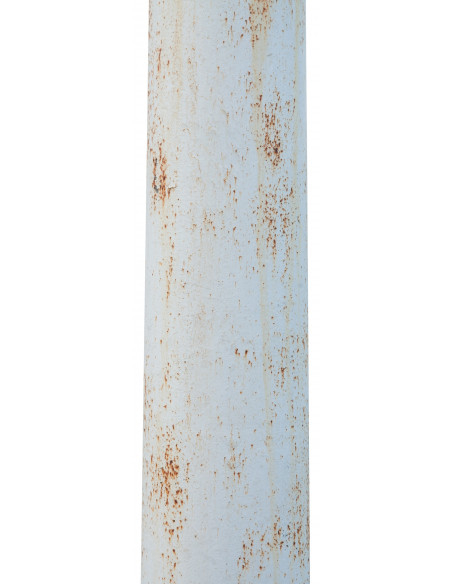Colonna in fusione di ghisa con capitello finitura bianca anticata 36x36x260 cm