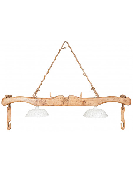 Lustre Yoke em madeira maciça de limão com acabamento natural L161xDP31xH41 cm - Biscottini.it