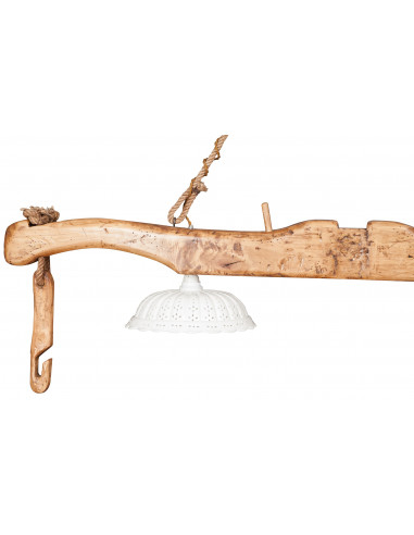 Lustre Yoke em madeira maciça de limão, acabamento natural: foto detalhe lateral - Biscottini.it Lustre Yoke em madeira maciça de limão, acabamento natural: foto detalhe lateral - Biscottini.it