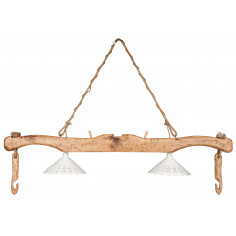 Lustre Yoke em madeira maciça de limão com acabamento natural L161xDP30xH41 cm - Biscottini.it