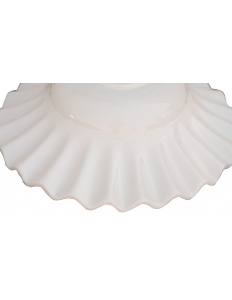 Piatto paralume in ceramica bianca: foto particolare del paralume - Biscottini.it