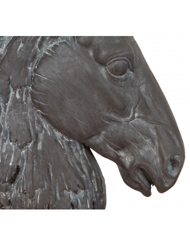 Testa di cavallo in resina finitura anticata: foto particolare della testa - Biscottini.it Testa di cavallo in resina finitura anticata: foto particolare della testa - Biscottini.it