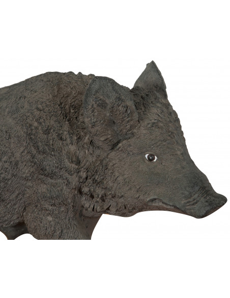 Javali em resina com acabamento antigo: foto particular com a cabeça - Biscottini.it