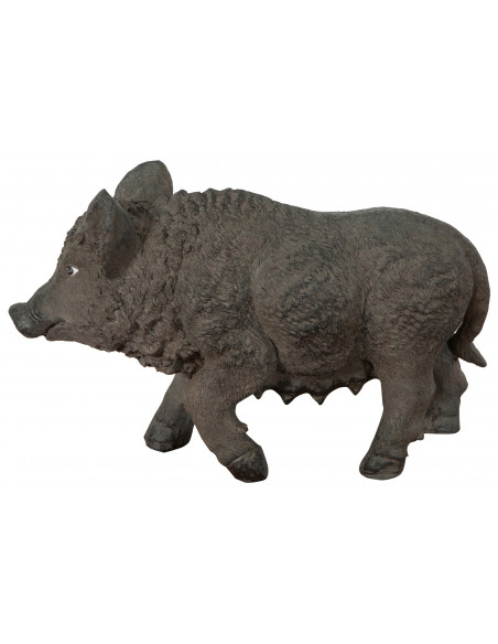 Javali em resina com acabamento antigo: foto vista lateral - Biscottini.it