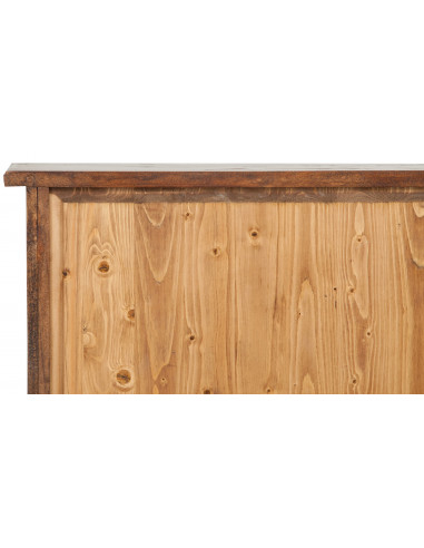 Vetrina Credenza Country in legno massello di tiglio finitura noce: foto particolare angolo schienale - Biscottini.it Vetrina Credenza Country in legno massello di tiglio finitura noce: foto particolare angolo schienale - Biscottini.it