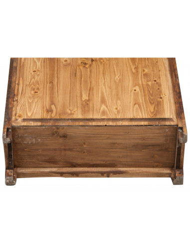 Vetrina Credenza Country in legno massello di tiglio finitura noce: foto particolare del sotto del mobile - Biscottini.it Vetrina Credenza Country in legno massello di tiglio finitura noce: foto particolare del sotto del mobile - Biscottini.it