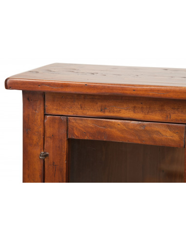 Vetrina Country sideboard em madeira maciça com acabamento de noz : foto detalhe canto superior - Biscottini. é ele Vetrina Country sideboard em madeira maciça com acabamento de noz : foto detalhe canto superior - Biscottini. é ele