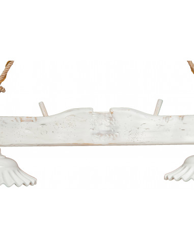 Giogo lampadario in legno massello di tiglio bianca anticata: foto particolare centrale del giogo - Biscottini.it Giogo lampadario in legno massello di tiglio bianca anticata: foto particolare centrale del giogo - Biscottini.it