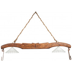 Lustre Yoke em madeira maciça de limão, acabamento em nogueira L161xDP30xH41 cm - Biscottini.it