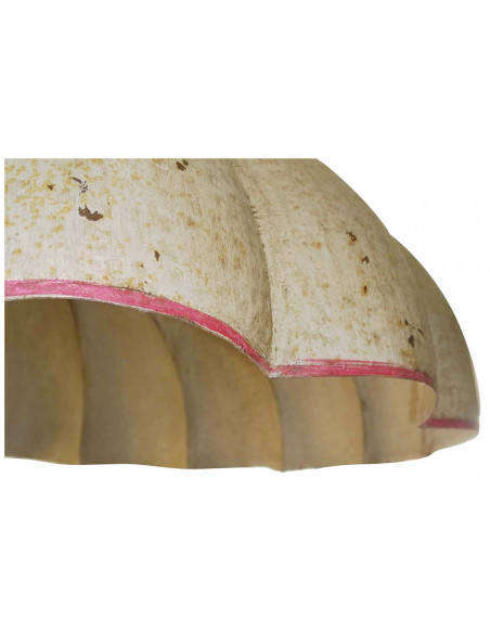 Lampadario Industrial a sospensione non elettrificato L85xPR85xH40 cm in ferro finitura crema anticata