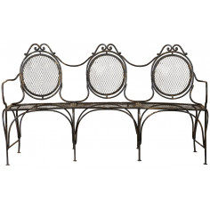 Banco de ferro forjado L176xDP58xH102 cm