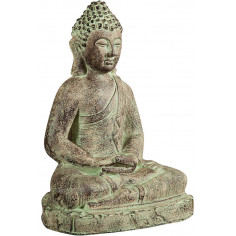 Statuetta di Buddha in gesso dipinto finitura anticata L38xPR28xH55 cm - Biscottini.it