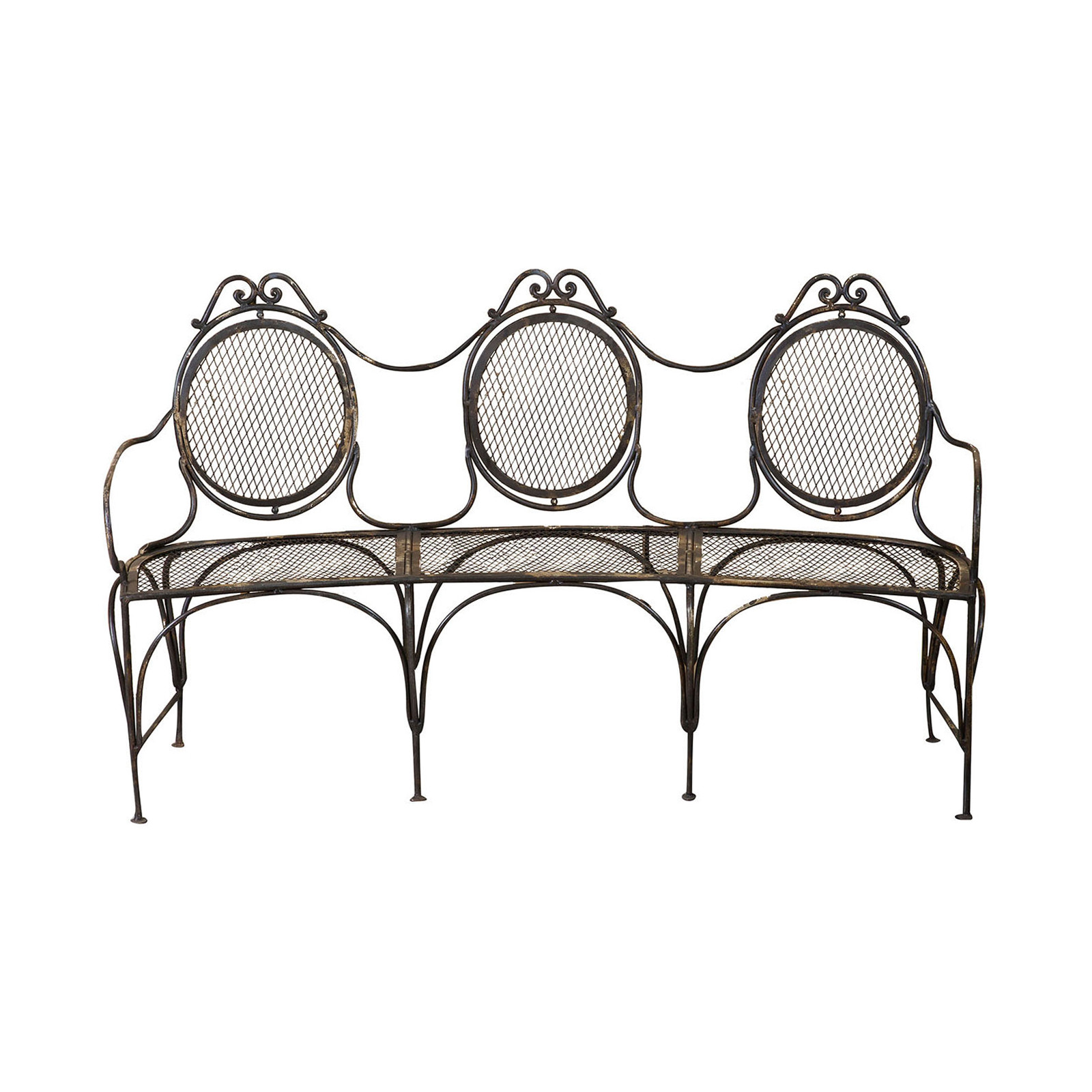 Panchina in ferro battuto  L176xPR58xH102 cm Panchina in ferro battuto  L176xPR58xH102 cm