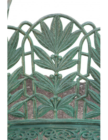 Art Nouveau bench em acabamento de ferro fundido: foto especial das costas - Biscottini. é ele