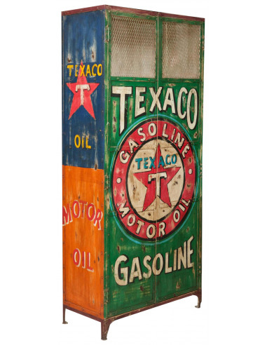 Armadietto da officina in ferro dipinto a mano L90xPR43xH198 cm Armadietto da officina in ferro dipinto a mano L90xPR43xH198 cm