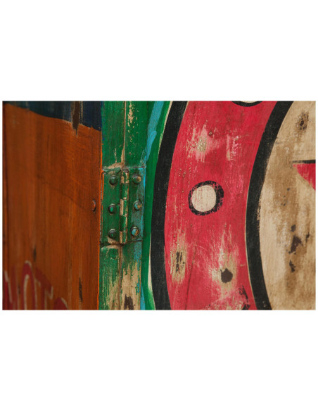 Armário de oficina em ferro pintado à mão L90xDP43xH198 cm