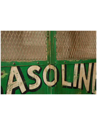 Armadietto da officina in ferro dipinto a mano L90xPR43xH198 cm Armadietto da officina in ferro dipinto a mano L90xPR43xH198 cm