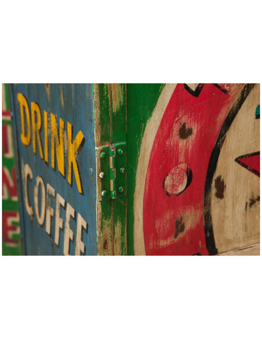 Armadietto da officina in ferro dipinto a mano L90xPR43xH198 cm Armadietto da officina in ferro dipinto a mano L90xPR43xH198 cm