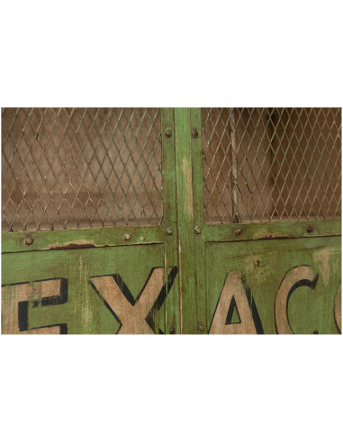 Armadietto da officina in ferro dipinto a mano L90xPR43xH198 cm Armadietto da officina in ferro dipinto a mano L90xPR43xH198 cm