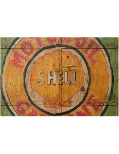 Armadietto da officina in ferro dipinto a mano L90xPR43xH198 cm Armadietto da officina in ferro dipinto a mano L90xPR43xH198 cm