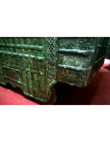 Vecchio forziere in legno  e ferro L126xPR65xH106 cm - Biscottini.it Vecchio forziere in legno  e ferro L126xPR65xH106 cm - Biscottini.it