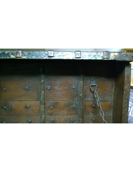 Arca velha de madeira e ferro L126xDP65xH106 cm - Biscottini.it
