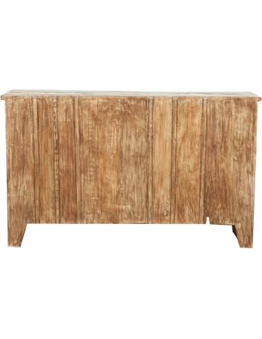 Aparador em madeira maciça reciclada L138XDP36xH84 cm: vista traseira - Biscottini.it Aparador em madeira maciça reciclada L138XDP36xH84 cm: vista traseira - Biscottini.it