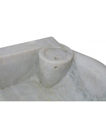 Lavandino em mármore branco L50xPR40xH15 cm - Biscottini.it
