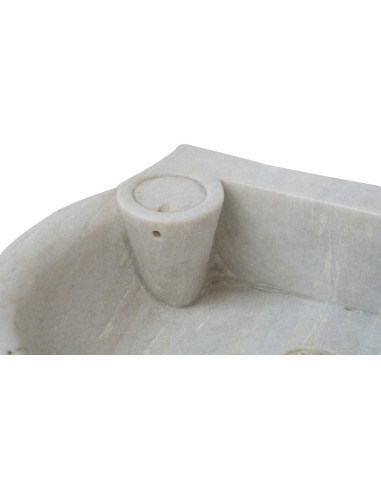 Lavandino in marmo bianco  L50xPR40xH15 cm - Biscottini.it Lavandino in marmo bianco  L50xPR40xH15 cm - Biscottini.it