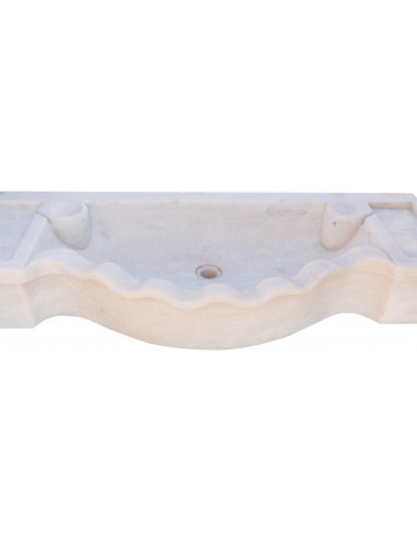 Pia de mármore branco L114xDP45xH18 cm - Biscottini.it Pia de mármore branco L114xDP45xH18 cm - Biscottini.it