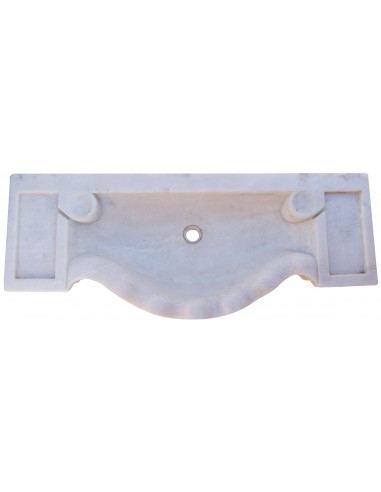 Lavandino in marmo bianco  L114xPR45xH18 cm - Biscottini.it Lavandino in marmo bianco  L114xPR45xH18 cm - Biscottini.it