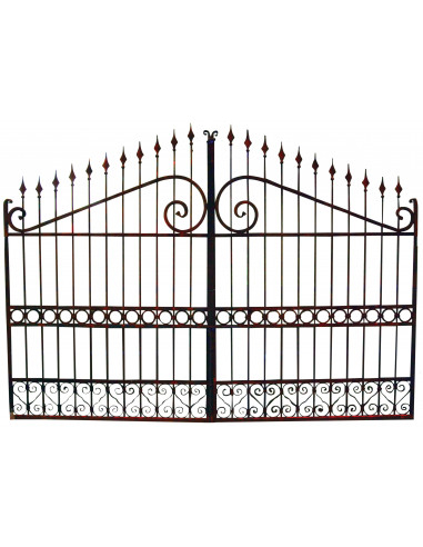Cancello in ferro pieno L348xPR4xH250 cm Cancello in ferro pieno L348xPR4xH250 cm