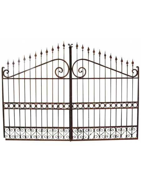 Portão de ferro maciço L348xDP4xH250 cm
