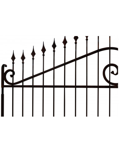 Cancello in ferro pieno L348xPR4xH250 cm Cancello in ferro pieno L348xPR4xH250 cm