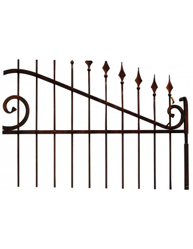 Cancello in ferro pieno L348xPR4xH250 cm Cancello in ferro pieno L348xPR4xH250 cm