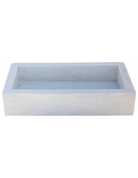 Acquaio in marmo bianco  L82xPR41xH17 cm - Biscottini.it
