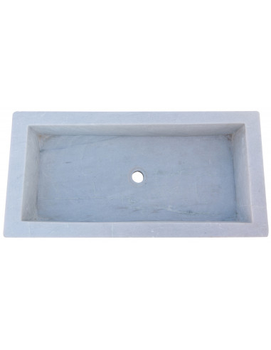 Aquário de mármore branco L82xPR41xH17 cm - Biscottini.it Aquário de mármore branco L82xPR41xH17 cm - Biscottini.it