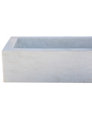 Aquário de mármore branco L82xPR41xH17 cm - Biscottini.it Aquário de mármore branco L82xPR41xH17 cm - Biscottini.it