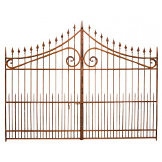 Cancello in ferro pieno L348xPR4xH270 cm - Biscottini.it