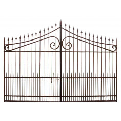 Portão de ferro maciço L402xDP4xH288 cm